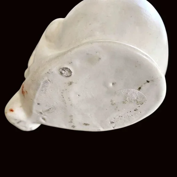 Matte White Pottery Bird Planter Trinket Bowl Mid-Century Modern 6 Inch - Picture 5 of 14